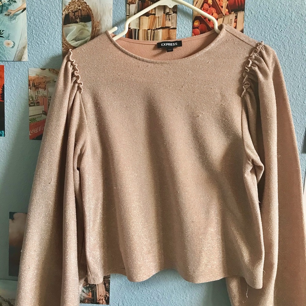 pink shimmer top